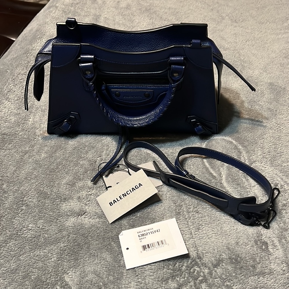 Small Balenciaga Neo City Small Navy - Picture 3 of 15